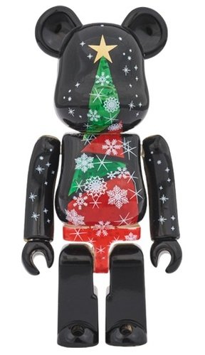 2017 Xmas Stained-glass tree Ver.2 BE@RBRICK 100% figure, produced by Medicom Toy. Front view.