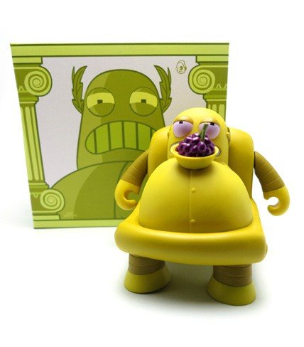 Hedonism Bot figure by Matt Groening, produced by Kidrobot. Packaging.