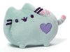 6" Pastel Pusheen (Green with Purple Heart)