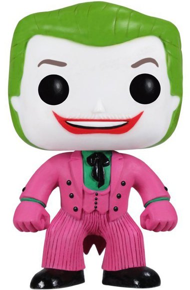 POP! Heroes - The Joker 1966 figure by Dc Comics, produced by Funko. Front view.