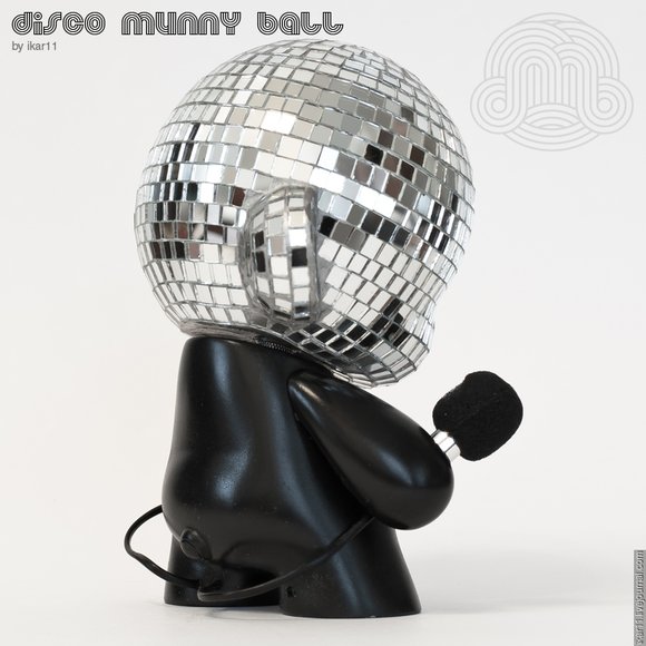 Disco Munny Ball figure by Ikar11. Side view.