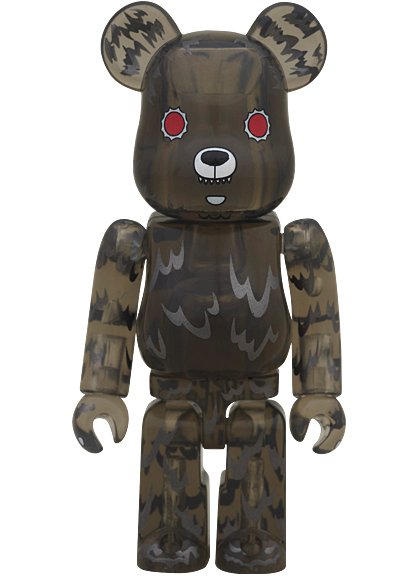 Liquid Erosion Be@rbrick 100% figure by Hiroto Ohkubo, produced by Medicom Toy. Front view.