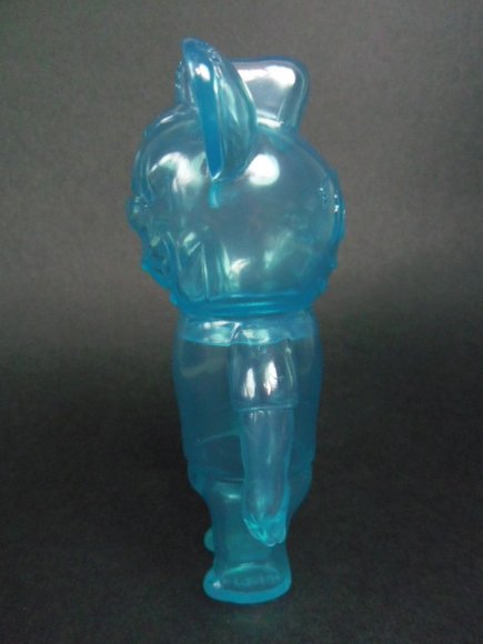Le Turd - Clear Blue figure by Le Merde, produced by Super7. Side view.