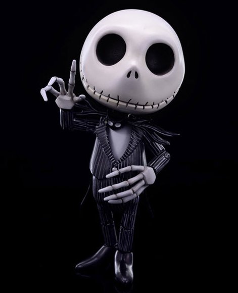 Hybrid Metal Figuration No.008 Nightmare Before Christmas - Jack Skellington figure by Disney, produced by Herocross. Front view.