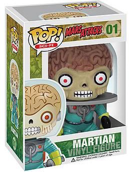 POP! Sci-Fi - Mars Attacks, Martian figure by Funko, produced by Funko. Packaging.