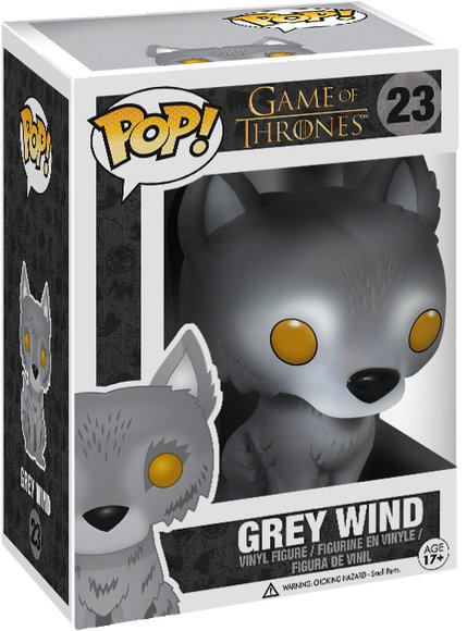 POP! Game of Thrones - Grey Wind figure by George R. R. Martin, produced by Funko. Packaging.