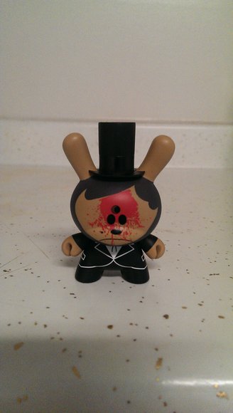 Abe Lincoln Dunny figure by Abe Lincoln Jr., produced by Kidrobot. Front view.