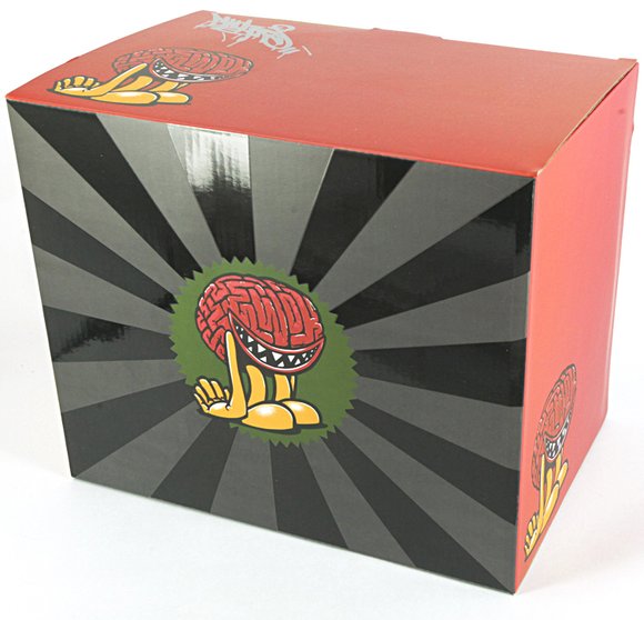Brainlington - OG, DesignerCon 2013 figure by Ewok 5Mh, produced by Mighty Jaxx. Packaging.