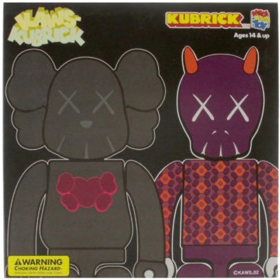 KAWS Bus Stop Kubrick - Set 1  figure by Kaws, produced by Medicom Toy. Packaging.