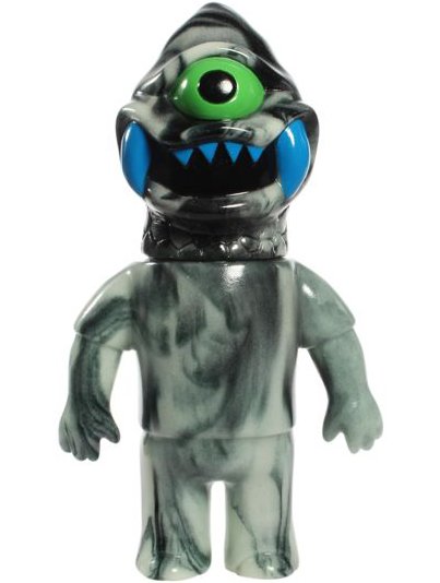 Double Trouble Zagarad figure by Gargamel X Le Merde, produced by Super7. Front view.