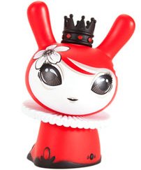 Mayari Red Dunny - Kidrobot Exclusive figure by Otto Bjornik, produced by Kidrobot. Side view.