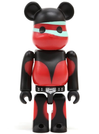 Combatant Shocker Be@rbrick 100% - Beret figure, produced by Medicom Toy. Front view.