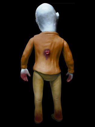 Zofbie Eaten Face figure by Kasutori, produced by Zollmen. Back view.