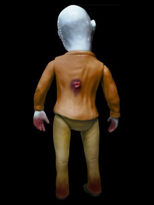 Zofbie Eaten Face figure by Kasutori, produced by Zollmen. Back view.