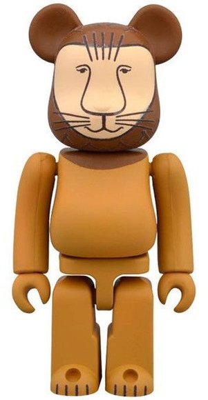 Lisa Larson - Lion Be@rbrick 100% figure by Lisa Larson, produced by Medicom Toy. Front view.