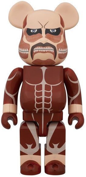 Colossal Titan (超大型巨人) Be@rbrick 400% figure, produced by Medicom Toy. Front view.