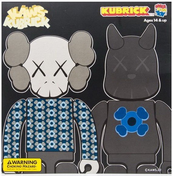 KAWS Bus Stop Kubrick - Set 2 figure by Kaws, produced by Medicom Toy. Packaging.