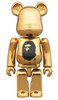 A BATHING APE(R) / NOWHERE 23rd anniv. GOLD BE@RBRICK