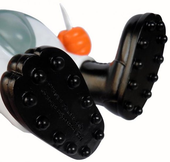 A Clockwork Carrot figure by Frank Kozik, produced by Blackbook Toy. Detail view.