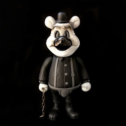 A Clockwork Carrot:Dim Grayscale figure by Frank Kozik, produced by Blackbook Toy. Front view.