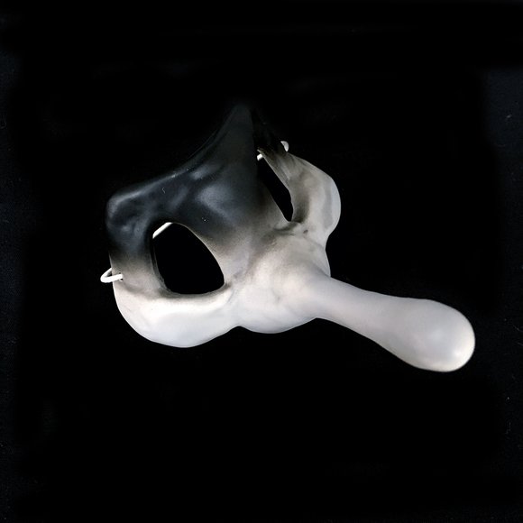 A Clockwork Carrot:Lil Alex Grayscale figure by Frank Kozik, produced by Blackbook Toy. Detail view.