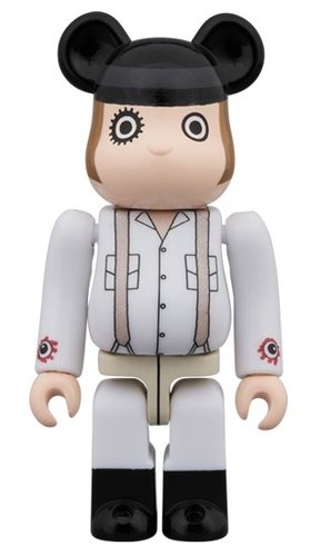 A CLOCKWORK ORANGE - ALEX BE@RBRICK 100% figure, produced by Medicom Toy. Front view.