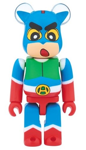 Action Kamen BE@RBRICK 100% figure, produced by Medicom Toy. Front view.