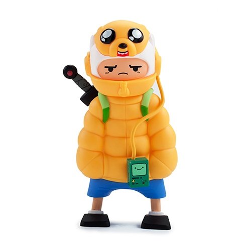 Puff Jake & Lil Finn figure, produced by Kidrobot. Front view.