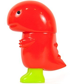Amedas - Bright Red × Electric Lime figure by Chima Group, produced by Chima Group. Side view.