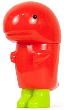 Amedas - Bright Red × Electric Lime figure by Chima Group, produced by Chima Group. Front view.