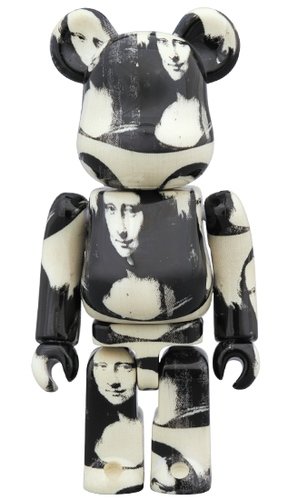 ANDY WARHOL Double Mona Lisa BE@RBRICK 100% figure, produced by Medicom Toy. Front view.