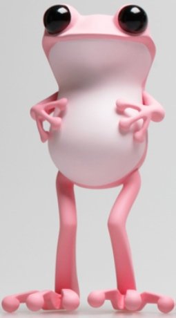 Apo Frog - Rojo : Versión Flor de Cerezo figure by Twelvedot, produced by Twelvedot. Front view.