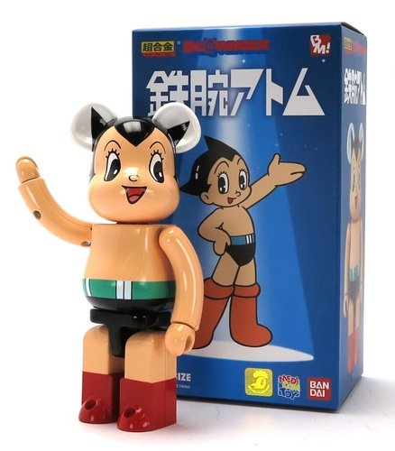 Astro Boy Be@rbrick 200% figure by Osamu Tezuka, produced by Medicom. Packaging.