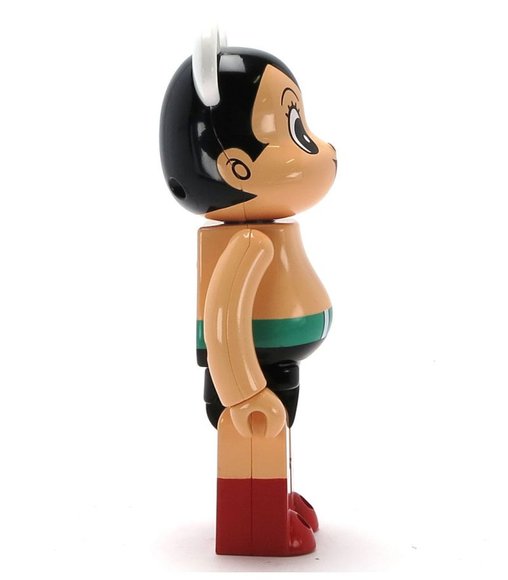 Astro Boy Be@rbrick 200% figure by Osamu Tezuka, produced by Medicom. Side view.