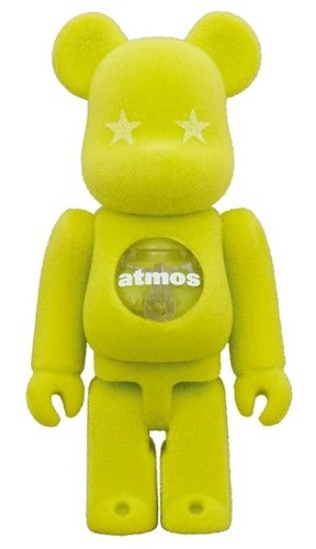 atmos × LACOSTE BE@RBRICK 100% figure, produced by Medicom Toy. Front view.