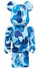 BAPE-ABC Blue BE@RBRICK 100%