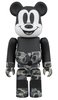 BAPE MICKEY MOUSE MONOTONE Ver. BE@RBRICK 100%