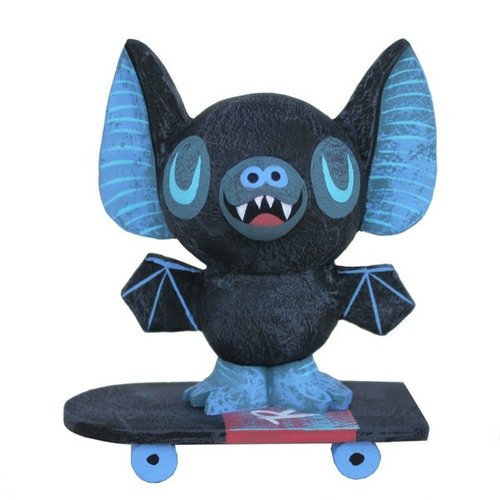 Bat n Board - Rad version figure by Amanda Visell, produced by Switcheroo. Front view.