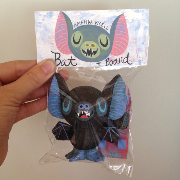 Bat n Board - Rad version figure by Amanda Visell, produced by Switcheroo. Packaging.