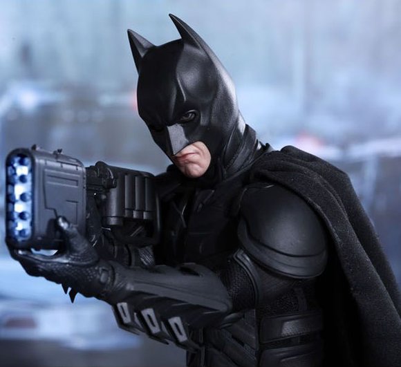 Batman/ Bruce Wayne DX 12 figure by Jc. Hong, produced by Hot Toys. Detail view.