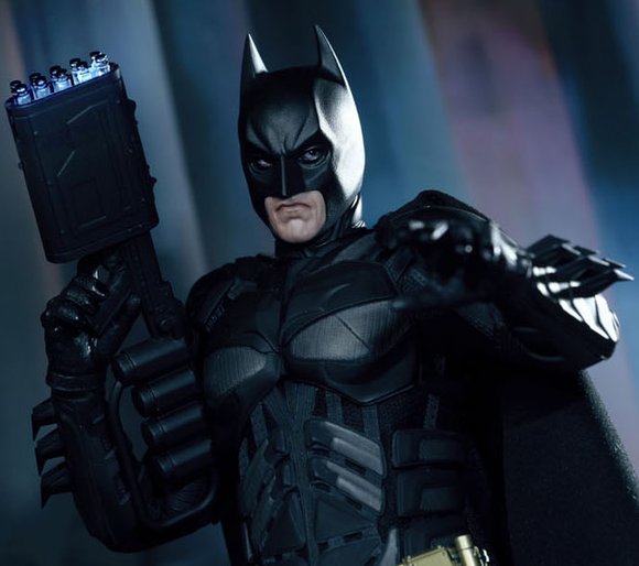 Batman/ Bruce Wayne DX 12 figure by Jc. Hong, produced by Hot Toys. Detail view.