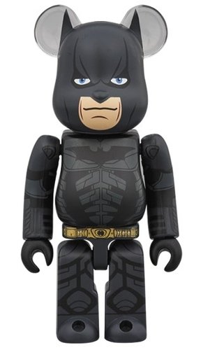 BATMAN (THE DARK KNIGHT Ver.) BE@RBRICK 100% figure, produced by Medicom Toy. Front view.