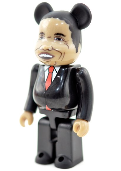 Obama, President of the United Be@rbrick - Secret Be@rbrick Series 27 figure, produced by Medicom Toy. Side view.