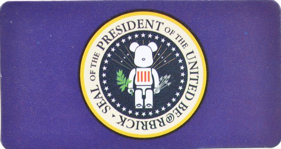 Obama, President of the United Be@rbrick - Secret Be@rbrick Series 27 figure, produced by Medicom Toy. Detail view.