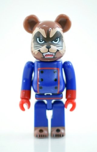 BE@RBRICK 29 - SECRET (MARVEL Rocket Raccoon) figure, produced by Medicom Toy. Front view.