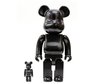 Be@rbrick 400% 100% Skull All Black Ver