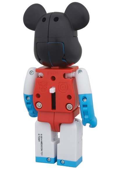 BE@RBRICK × TRANSFORMERS STARSCREAM figure, produced by Takara Tomy. Back view.