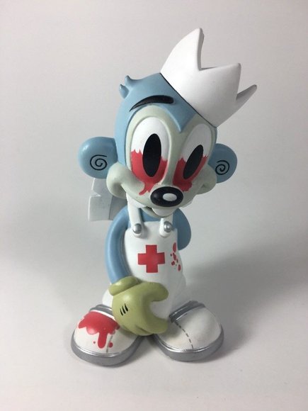 Billy Bananas - Medic figure by Tristan Eaton, produced by Thunderdog Studios. Front view.