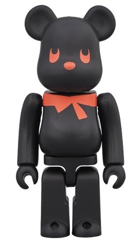 Black Bear BE@RBRICK figure, produced by Medicom Toy. Front view.