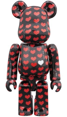 Black Heart BE@RBRICK 100% figure, produced by Medicom Toy. Front view.